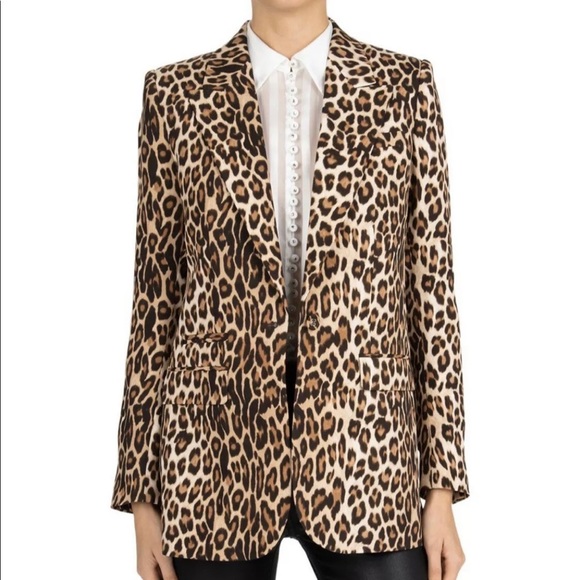 The Kooples Jackets & Blazers - The Kooples peak petal leopard print blazer size 6 The Kooples Jackets & Blazers - The Kooples peak petal leopard print blazer size 6